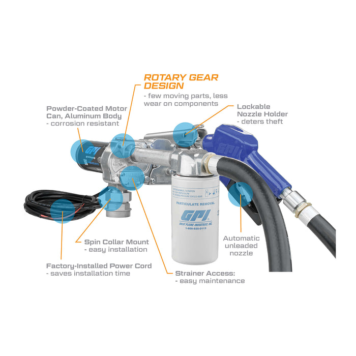 GPI 18 GPM 12V Fuel Transfer Pump