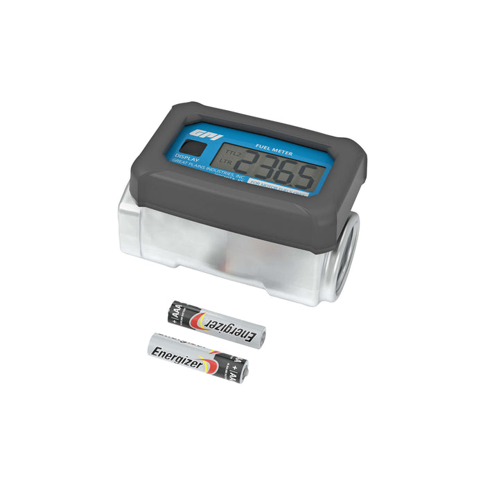 Turbine Flow Meter, Battery Powered Display, Aluminum Body for Fuels