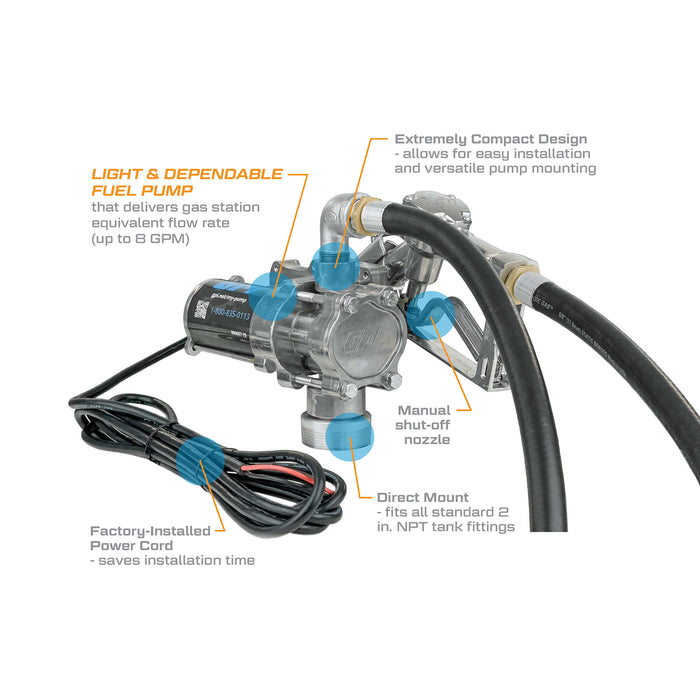 GPI 8 GPM 12V Fuel Transfer Pump