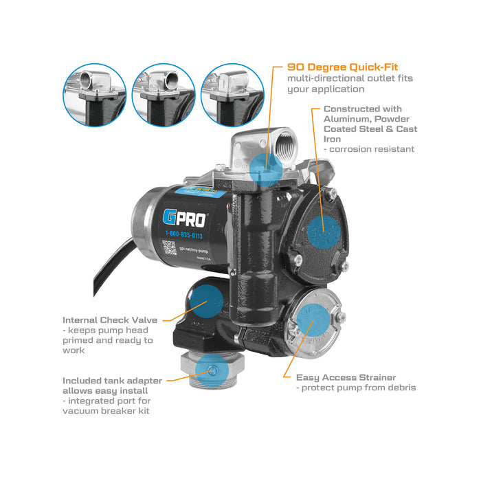 GPRO 25GPM 12V Fuel Transfer Pump