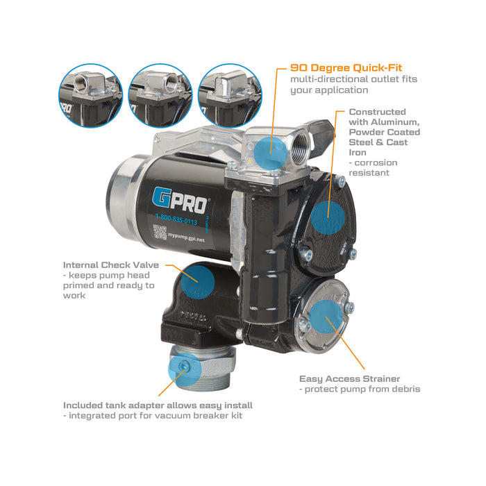 GPRO 25 GPM 24V Fuel Transfer Pump