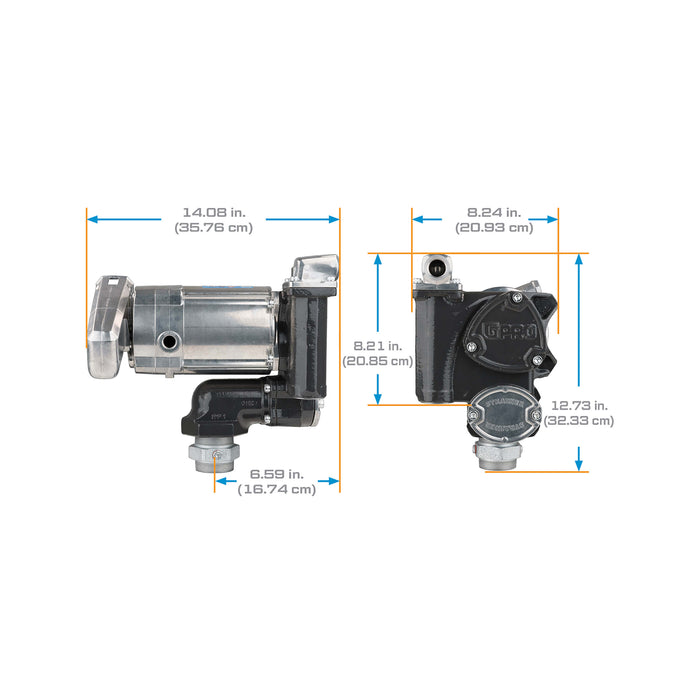 GPRO IECEx-ATEX-CE APPROVED 76 L/min 230V FUEL TRANSFER PUMP, BSPP Thread Type