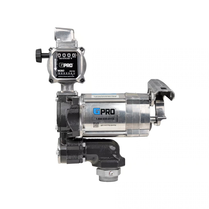GPRO 20 GPM 115V FUEL TRANSFER PUMP WITH 5-30 GPM FUEL METER - 1-INCH OUTLET