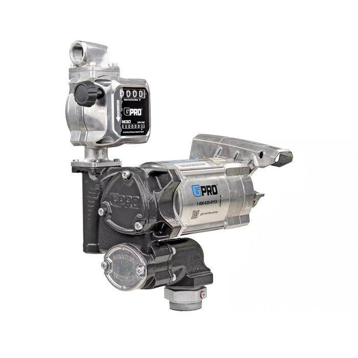 GPRO 20 GPM 115V FUEL TRANSFER PUMP WITH 5-30 GPM FUEL METER - 1-INCH OUTLET