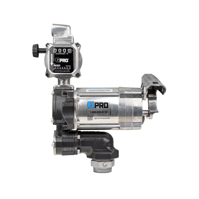 GPRO 20 GPM 115V FUEL TRANSFER PUMP WITH 5-30 GPM FUEL METER - 1-INCH OUTLET