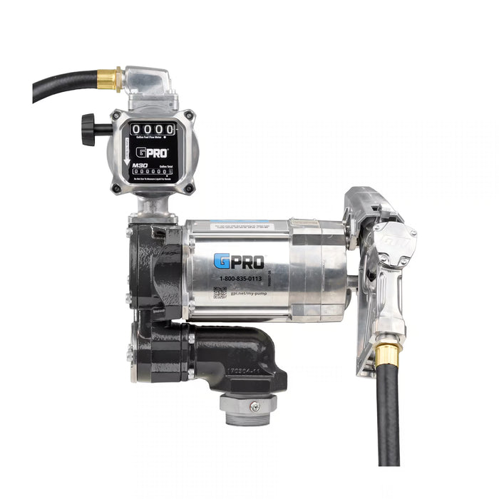 GPRO 20 GPM 115V FUEL TRANSFER PUMP WITH 5-30 GPM FUEL METER - 3/4-INCH OUTLET