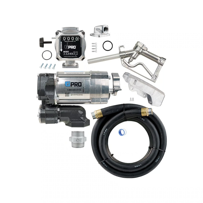 GPRO 20 GPM 115V FUEL TRANSFER PUMP WITH 5-30 GPM FUEL METER - 3/4-INCH OUTLET