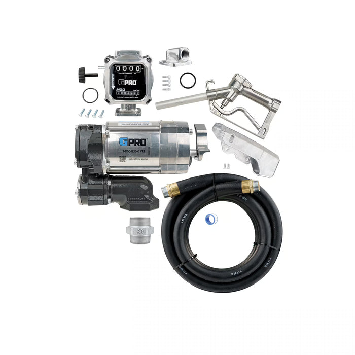 GPRO 20 GPM 115V FUEL TRANSFER PUMP WITH 5-30 GPM FUEL METER - 3/4-INCH OUTLET