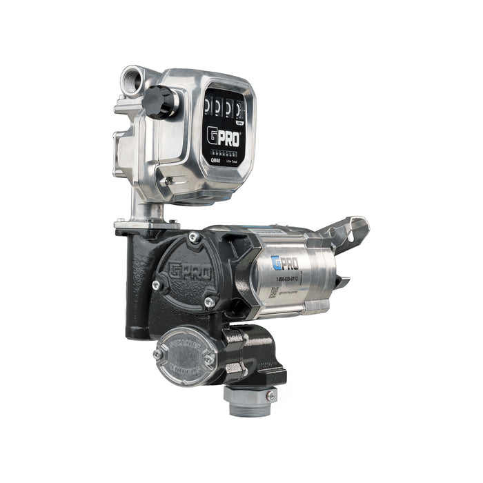 GPRO 20 GPM 115V FUEL TRANSFER PUMP WITH 2-40 GPM FUEL METER - 1-INCH OUTLET
