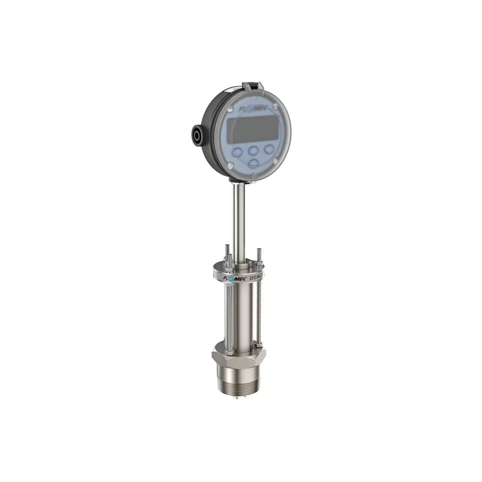 Paddlewheel Insertion Meter, Battery Powered Display, 4-20mA Output, Stainless Steel Body for Water and Solvents