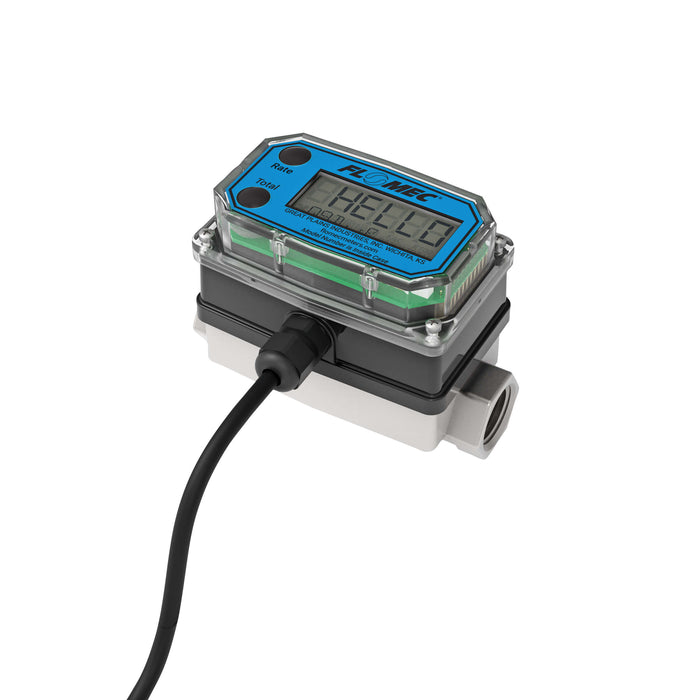 Turbine Flow Meter, Pulse Out, 4-20mA, Stainless Steel Body for Petro Chem, Water, and Solvents