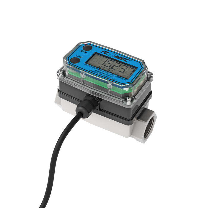 Turbine Flow Meter, Pulse Out, 4-20mA, Stainless Steel Body for Petro Chem, Water, and Solvents