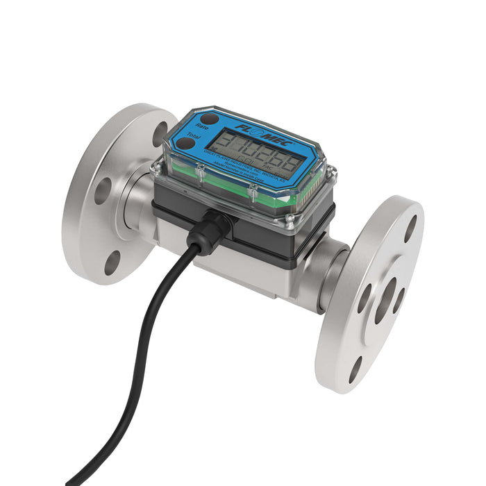 Turbine Flow Meter, Pulse Out, 4-20mA, Stainless Steel Body for Petro Chem, Water, and Solvents