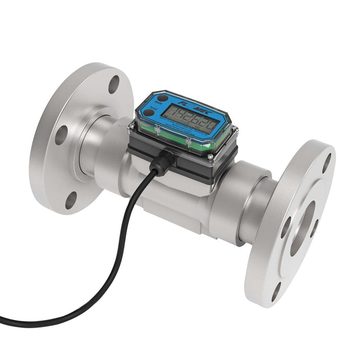 Turbine Flow Meter, Pulse Out, 4-20mA, Stainless Steel Body for Petro Chem, Water, and Solvents
