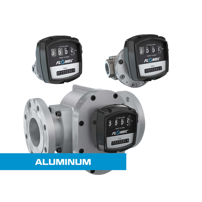 Oval Gear Flow Meter, Mechanical Display, Aluminum Body For Clean Solvents and Fuel Additives