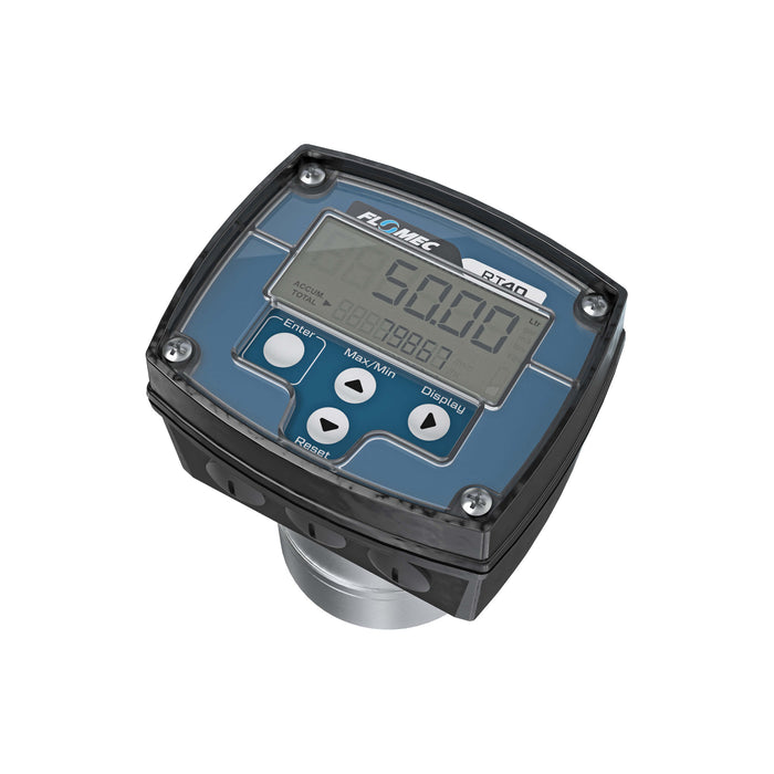 Oval Gear Flow Meter, Local Display, Pulse Out, Aluminum Body For Clean Solvents and Fuel Additives