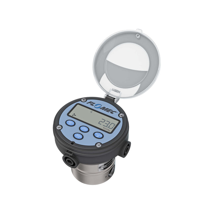 Oval Gear Flow Meter, Local Display, Pulse Out, 4-20mA, Stainless Steel Body For Clean Light Acids and Lubricants