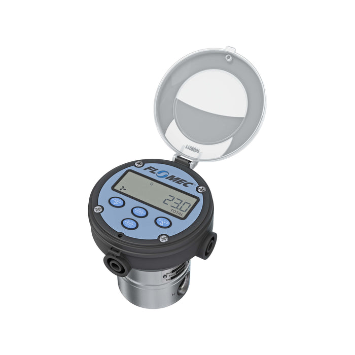 Oval Gear Flow Meter, Local Display, Pulse Out, 4-20mA, Aluminum Body For Clean Solvents and Fuel Additives