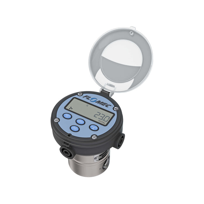 Oval Gear Flow Meter, Local Display, Pulse Out, 4-20mA, Stainless Steel Body For Clean Light Acids and Lubricants