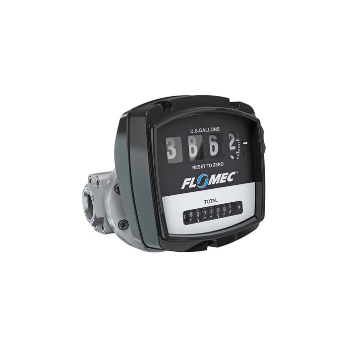 Oval Gear Flow Meter, Mechanical Display, Aluminum Body For Clean Solvents and Fuel Additives