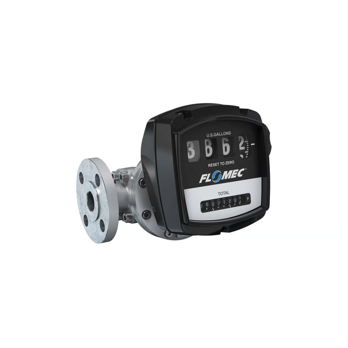 Oval Gear Flow Meter, Mechanical Display, Aluminum Body For Clean Solvents and Fuel Additives