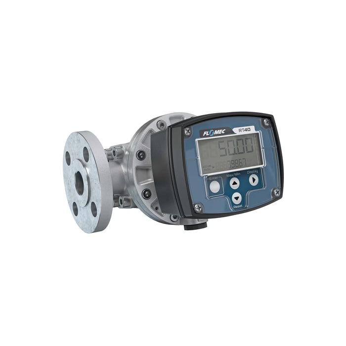 Oval Gear Flow Meter, Local Display, Pulse Out, Aluminum Body For Clean Solvents and Fuel Additives