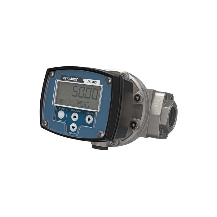 Oval Gear Flow Meter, Local Display, Pulse Out, Stainless Steel Body For Clean Light Acids and Lubricants