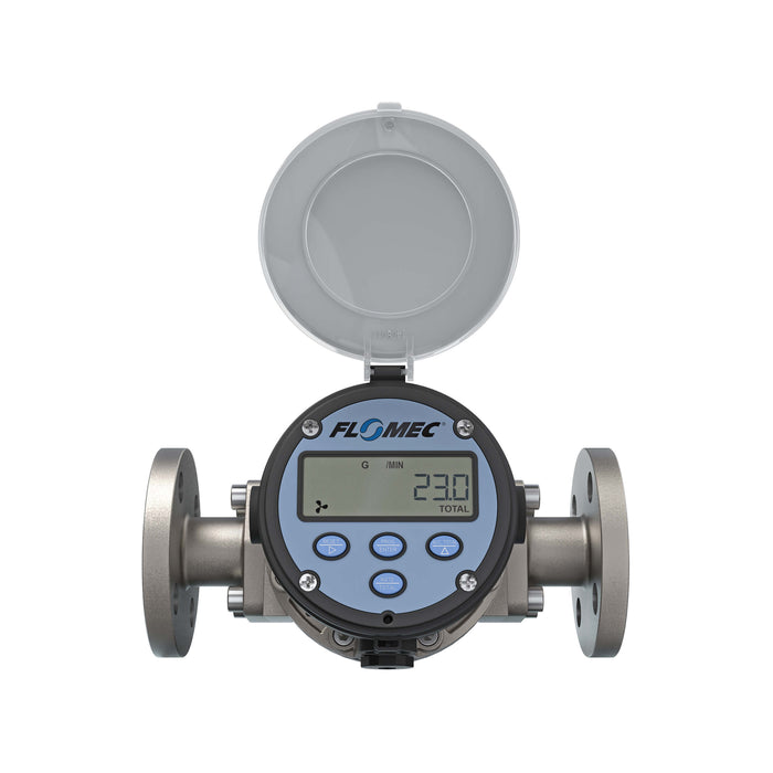Oval Gear Flow Meter, Local Display, Pulse Out, 4-20mA, Stainless Steel Body For Clean Light Acids and Lubricants