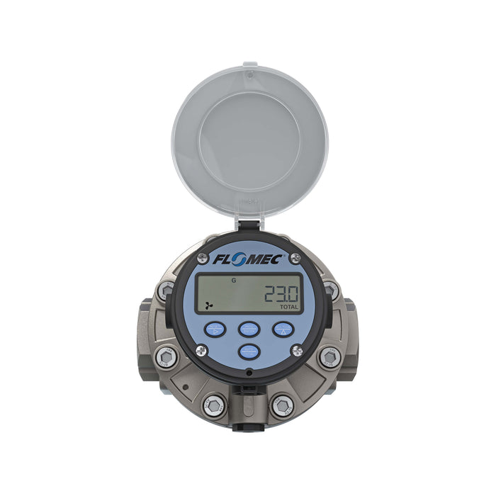 Oval Gear Flow Meter, Local Display, Pulse Out, 4-20mA, Stainless Steel Body For Clean Light Acids and Lubricants