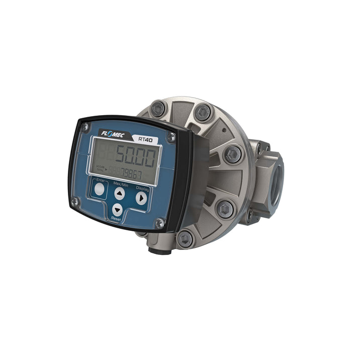 Oval Gear Flow Meter, Local Display, Pulse Out, Stainless Steel Body For Clean Light Acids and Lubricants