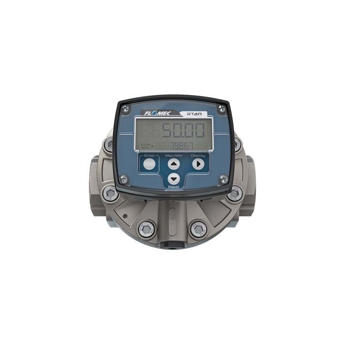 Oval Gear Flow Meter, Local Display, Pulse Out, Stainless Steel Body For Clean Light Acids and Lubricants