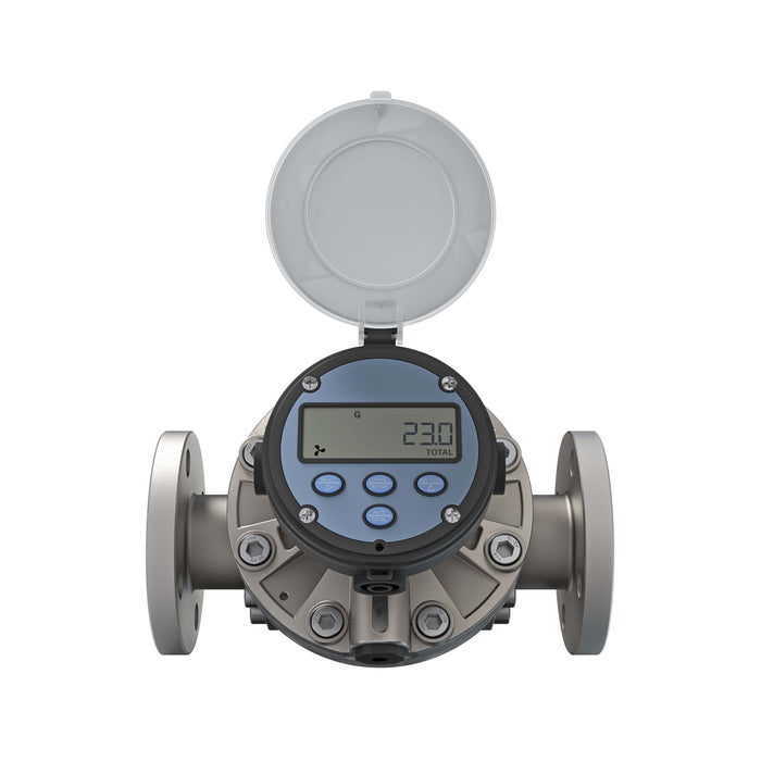 Oval Gear Flow Meter, Local Display, Pulse Out, 4-20mA, Stainless Steel Body For Clean Light Acids and Lubricants
