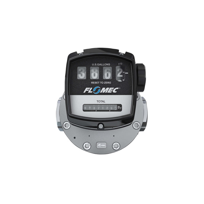 Oval Gear Flow Meter, Mechanical Display, Aluminum Body For Clean Solvents and Fuel Additives