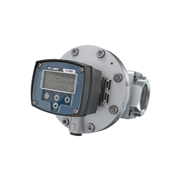 Oval Gear Flow Meter, Local Display, Pulse Out, Aluminum Body For Clean Solvents and Fuel Additives
