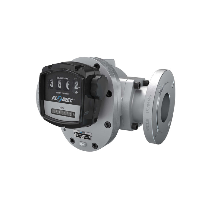 Oval Gear Flow Meter, Mechanical Display, Aluminum Body For Clean Solvents and Fuel Additives