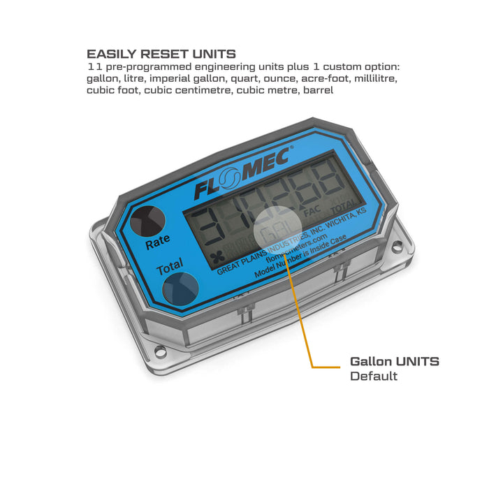 Turbine, High-Temp Brew Meter, Battery-Powered Display, Tri-Clamp Fittings