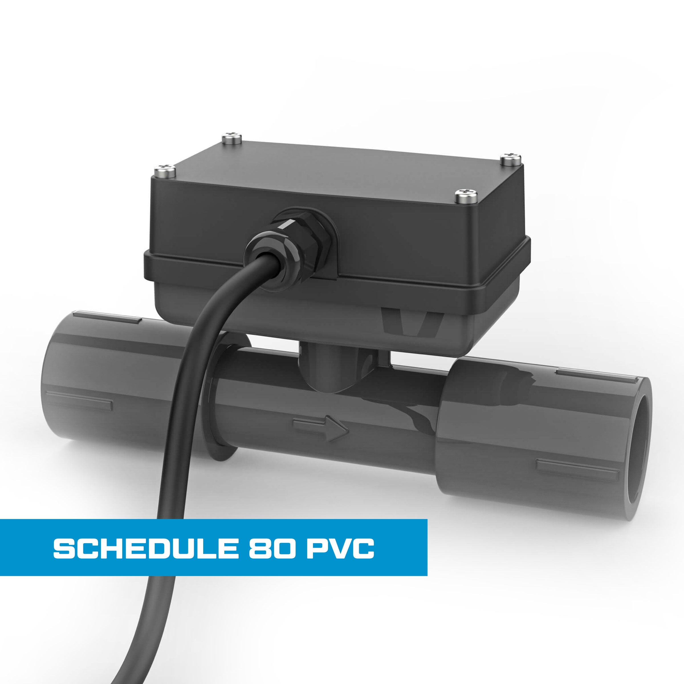 Turbine Flow Meter, Schedule 80 PVC for Water