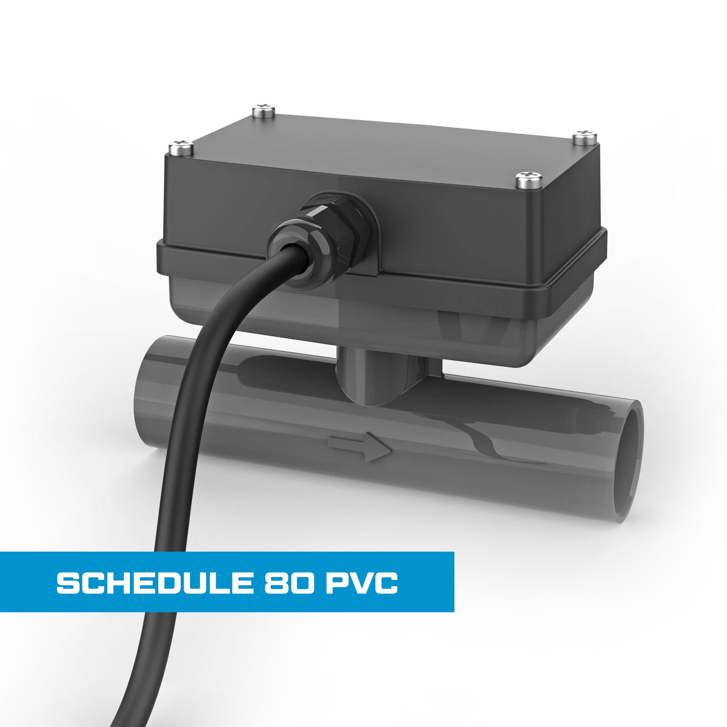 Turbine Flow Meter, Schedule 80 PVC for Water