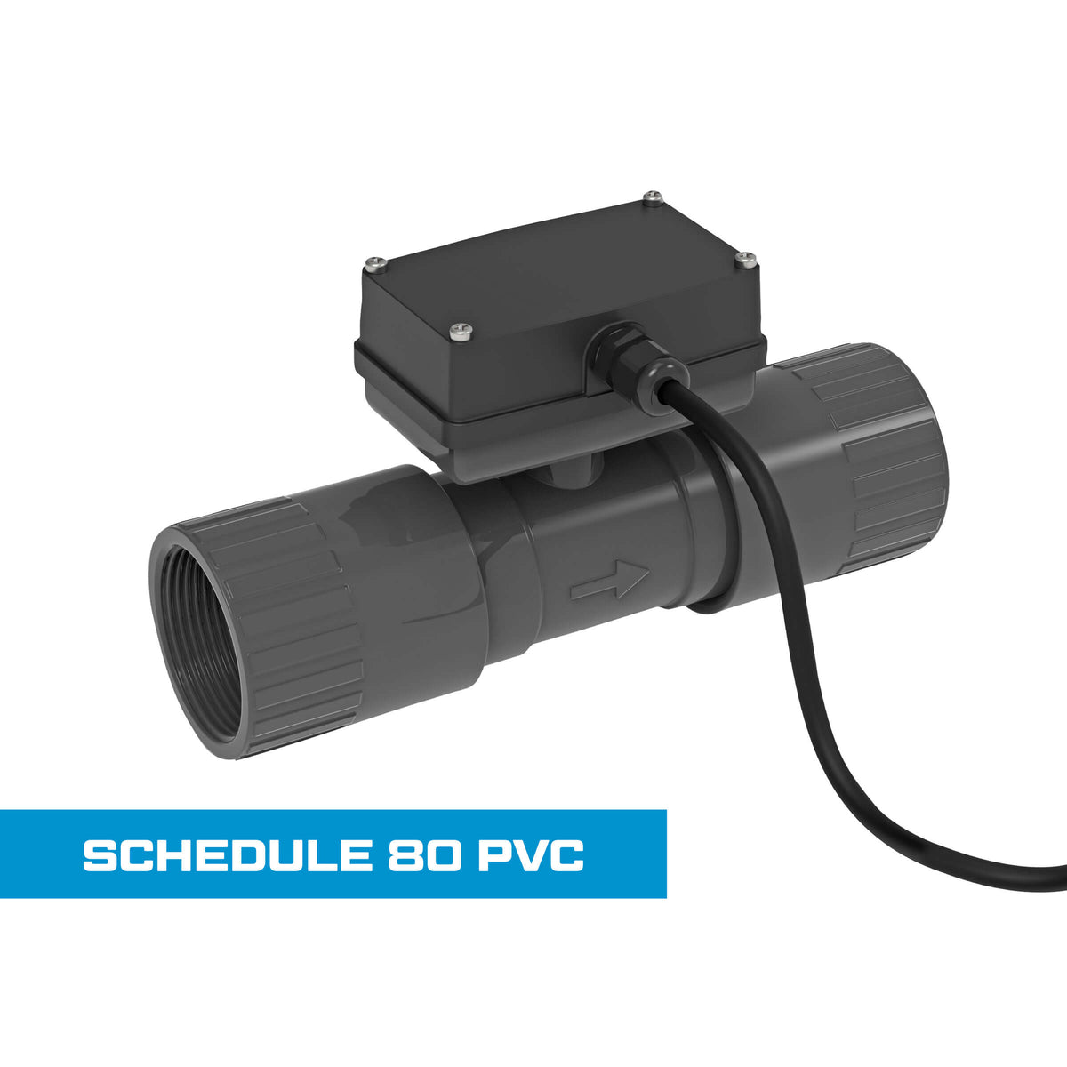 Turbine Flow Meter, Schedule 80 PVC for Water