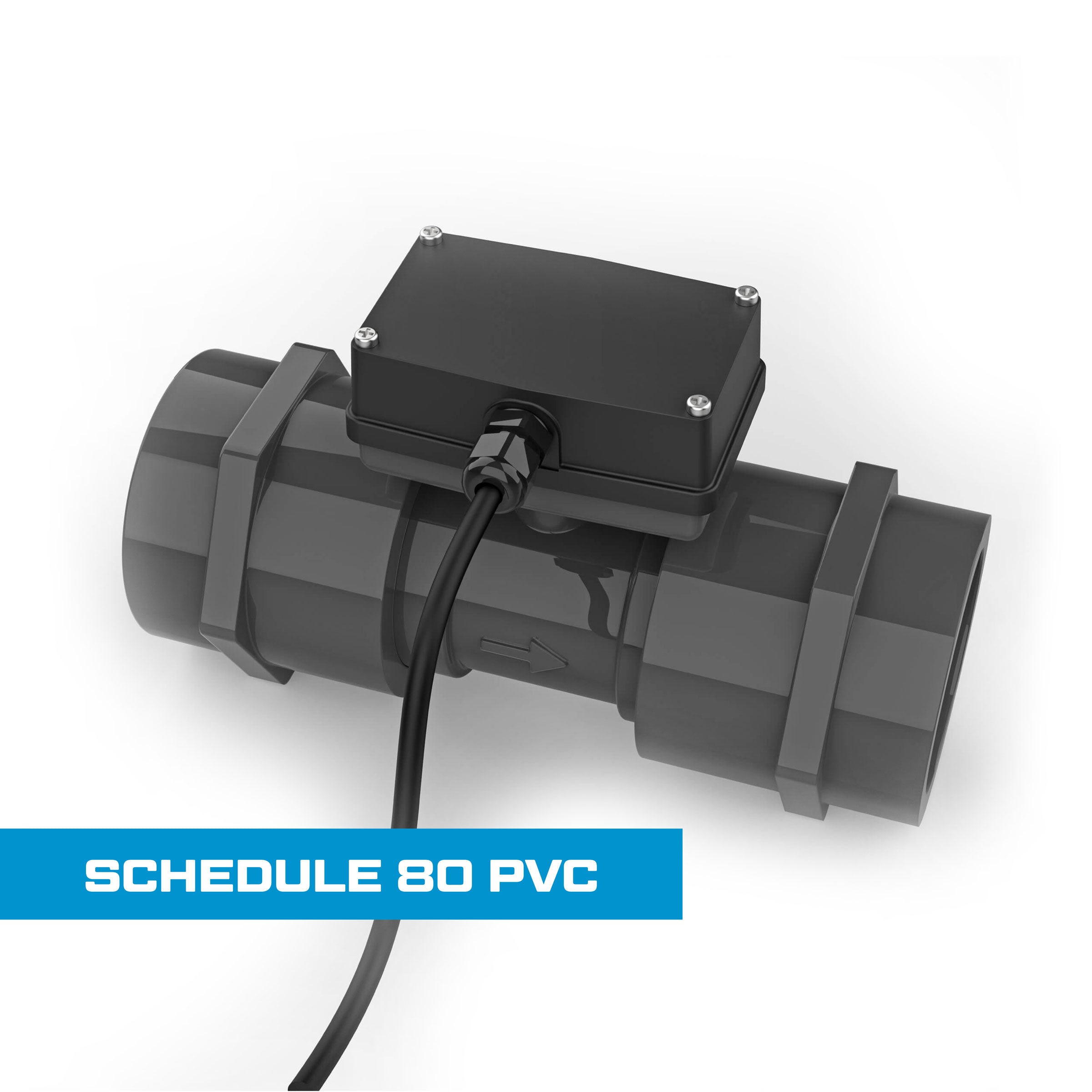 Turbine Flow Meter, Schedule 80 PVC for Water