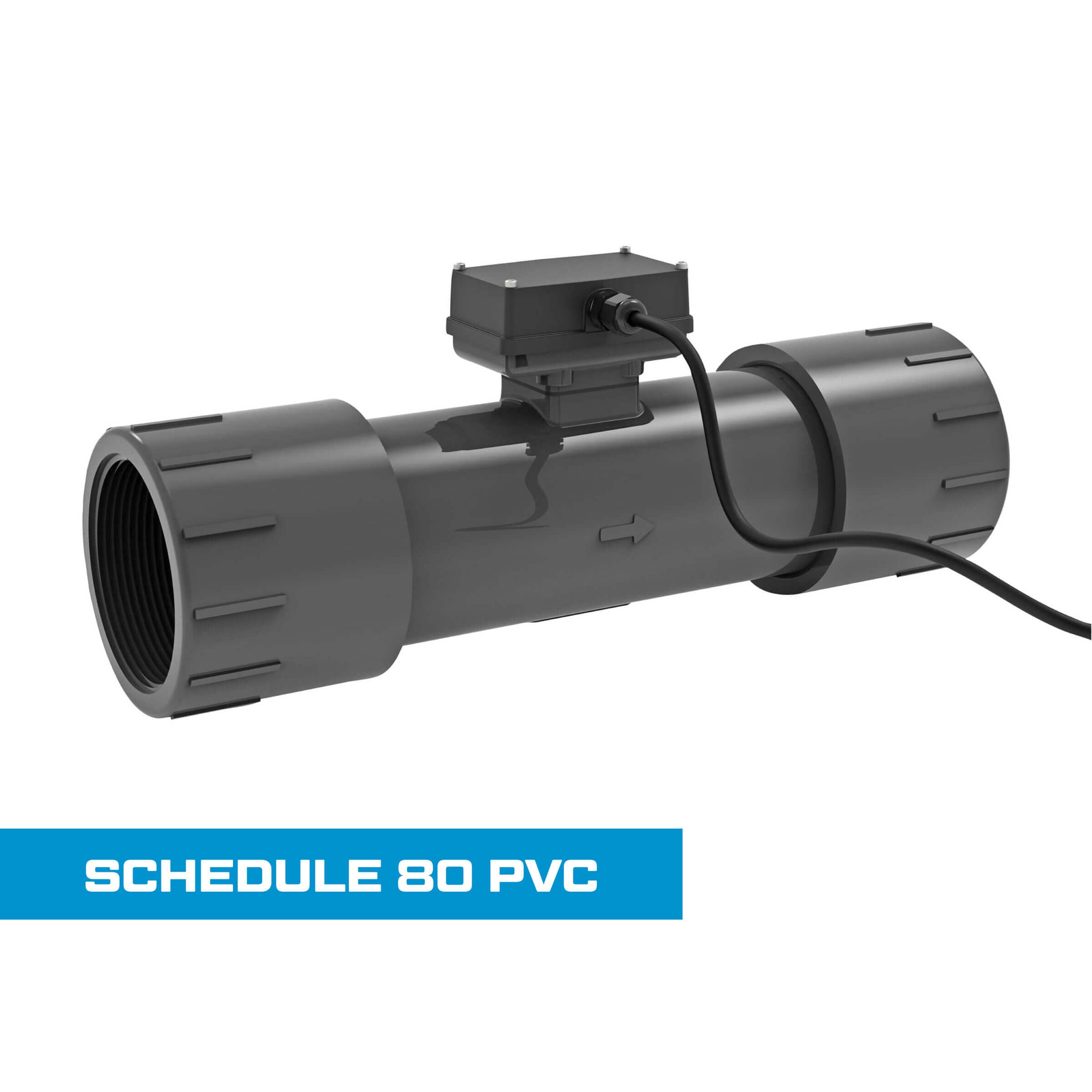 Turbine Flow Meter, Schedule 80 PVC for Water