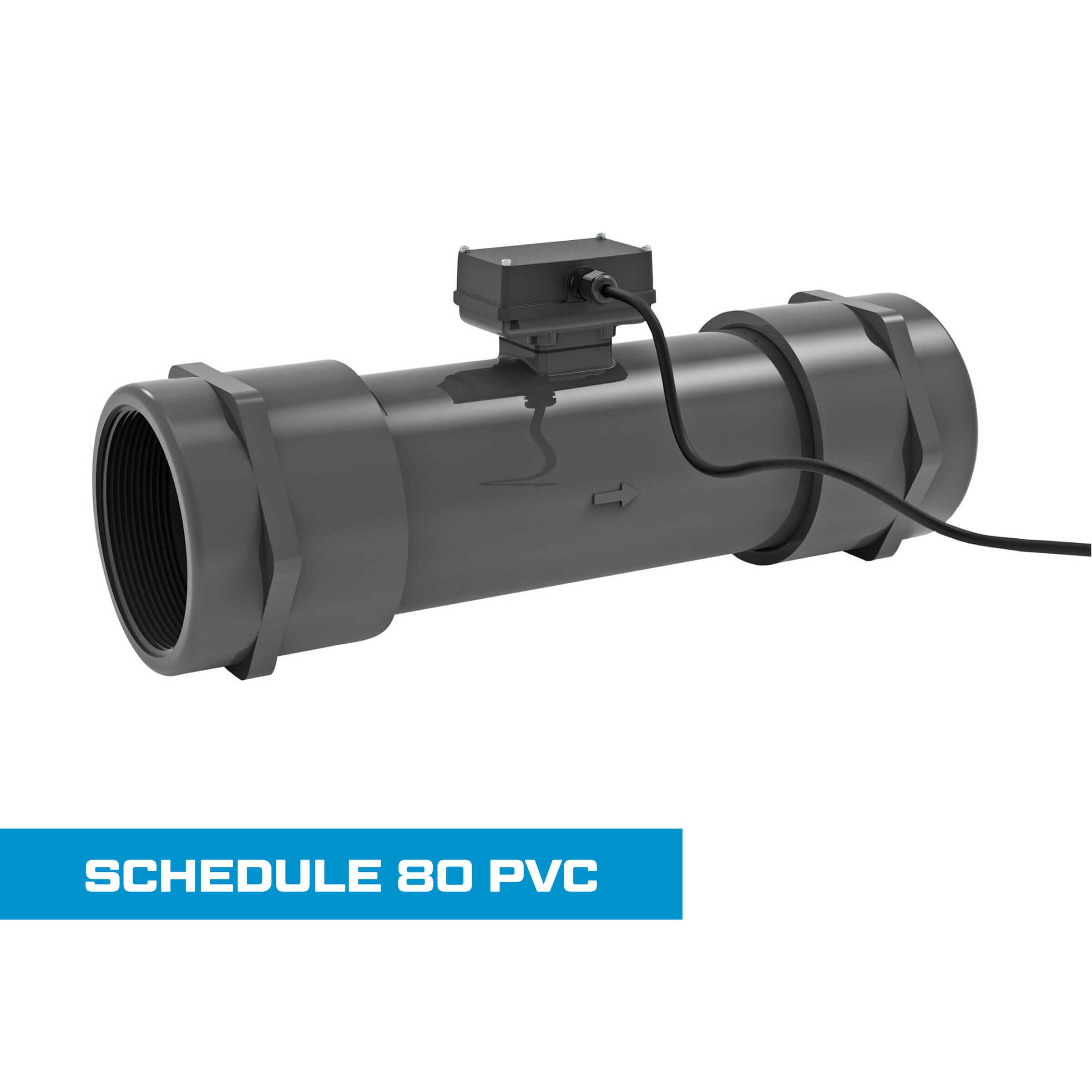 Turbine Flow Meter, Schedule 80 PVC for Water