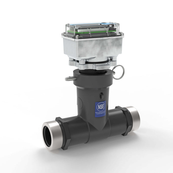 Ultrasonic Flow Meter, Battery Powered Display, Schedule 80 PVC Tee for Water