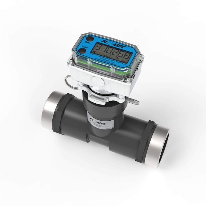 Ultrasonic Flow Meter, Battery Powered Display, Schedule 80 PVC Tee for Water