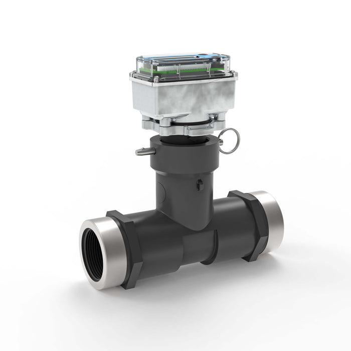 Ultrasonic Flow Meter, Battery Powered Display, Schedule 80 PVC Tee for Water