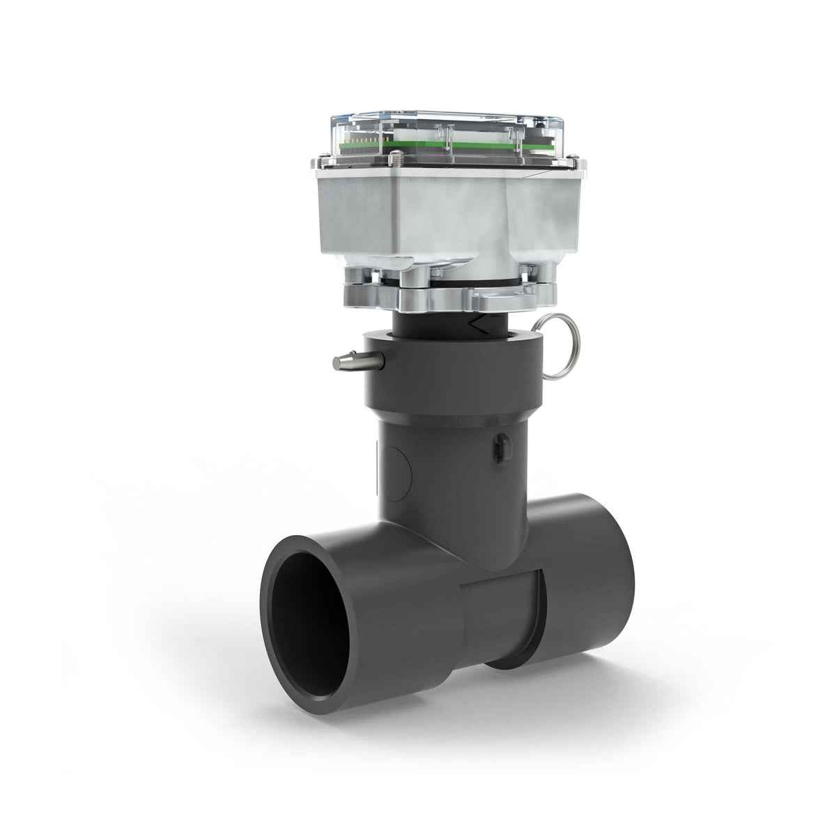 Ultrasonic Flow Meter, Battery Powered Display, Schedule 80 PVC Tee for Water