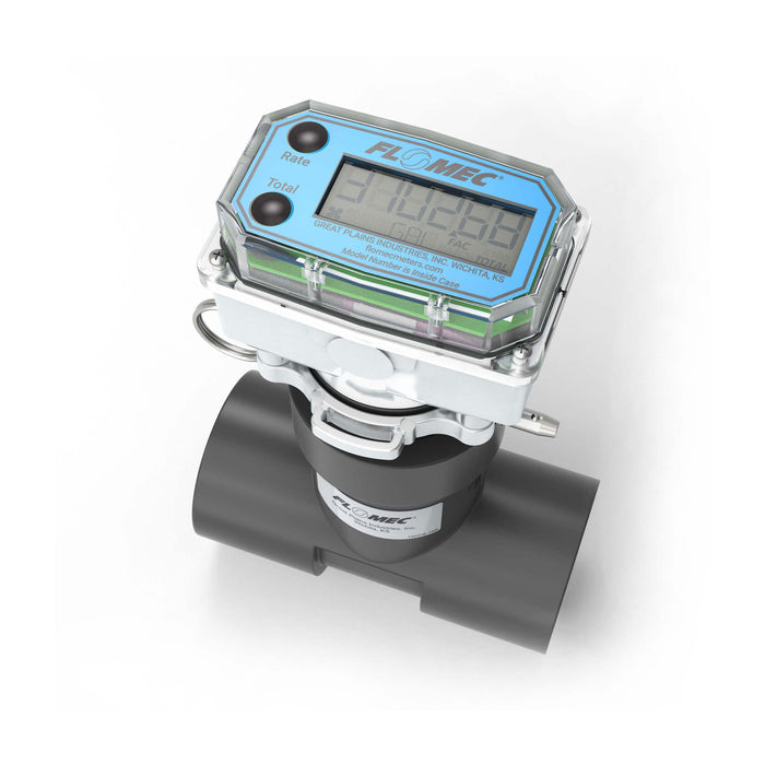 Ultrasonic Flow Meter, Battery Powered Display, Schedule 80 PVC Tee for Water