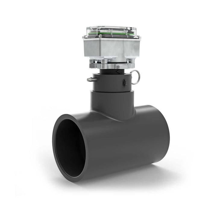 Ultrasonic Flow Meter, Battery Powered Display, Schedule 80 PVC Tee for Water