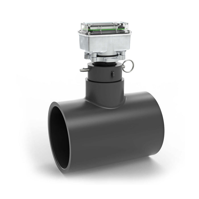 Ultrasonic Flow Meter, Battery Powered Display, Schedule 80 PVC Tee for Water
