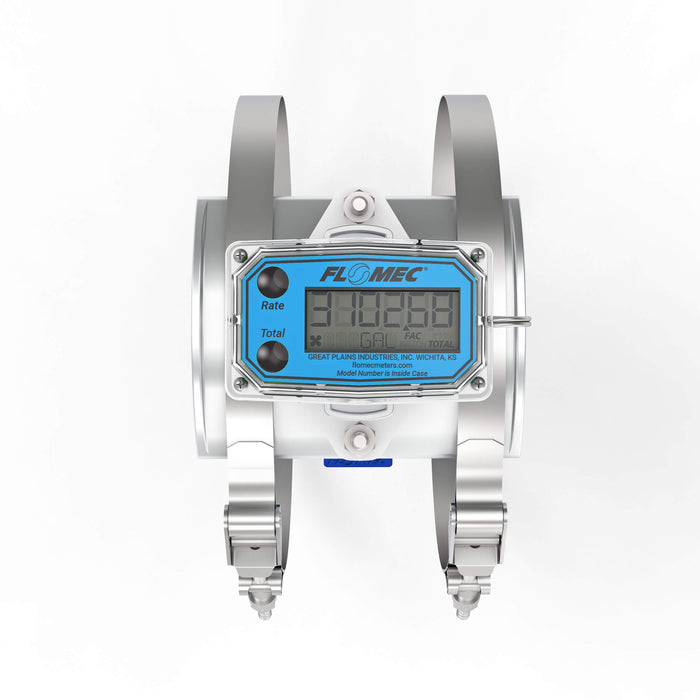 Ultrasonic Flow Meter, Battery Powered Display, TUBE Pipe for Water